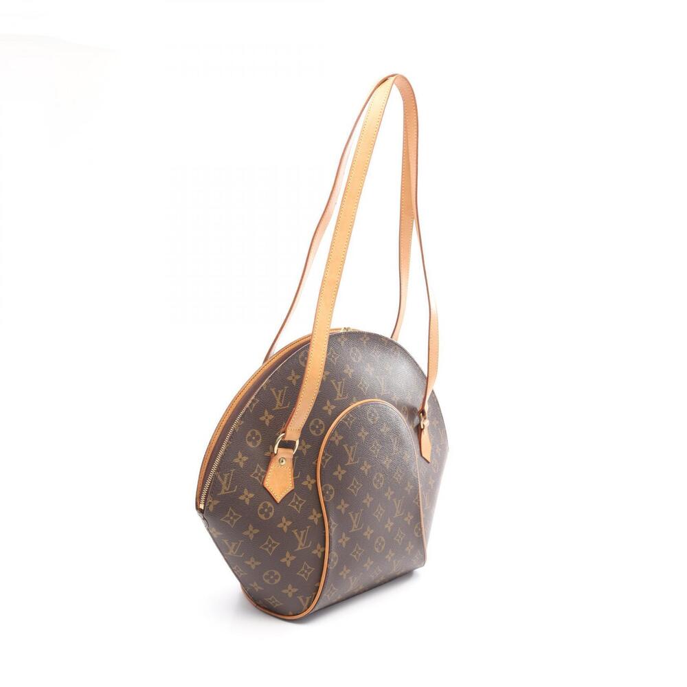 Louis Vuitton Ellipse Shopping Monogram Shoulder Bag Canvas Leather Brown